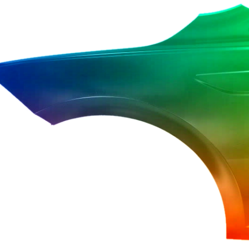 Voor VW Polo AW vanaf 2017 spatbord linksvoor, gespoten in de kleur van uw keuze