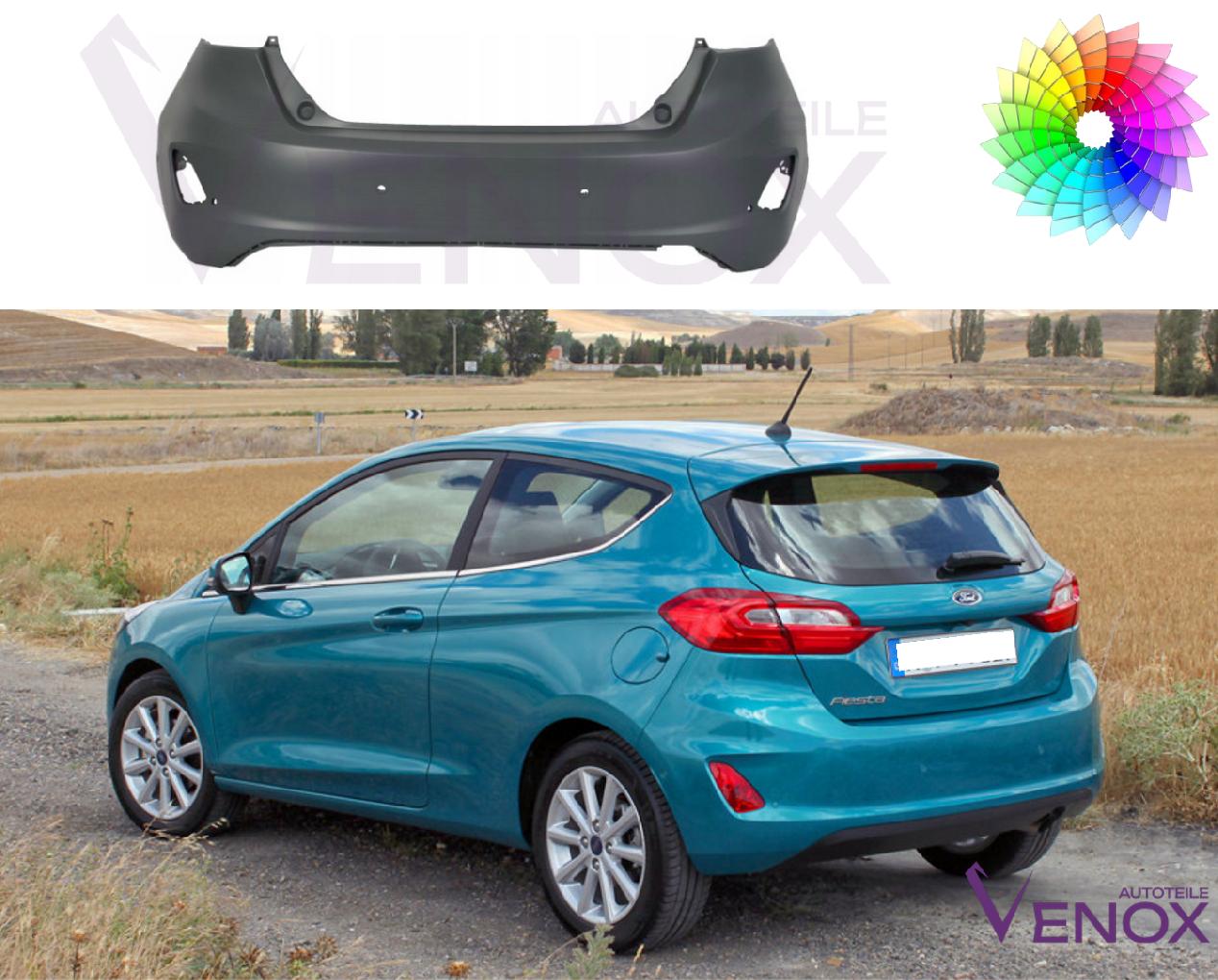 Voor Ford Fiesta Mk 8 Vanaf 2016 6 x PDC achterbumper Gespoten in gewenste kleur - Afbeelding 2