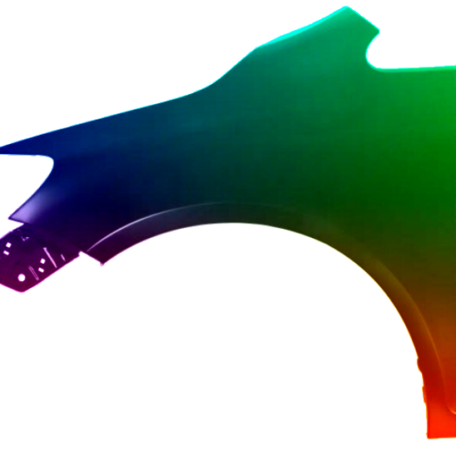 VW GOLF PLUS VOORSPATBORD LINKS GESPOTEN IN LC5F NIEUW