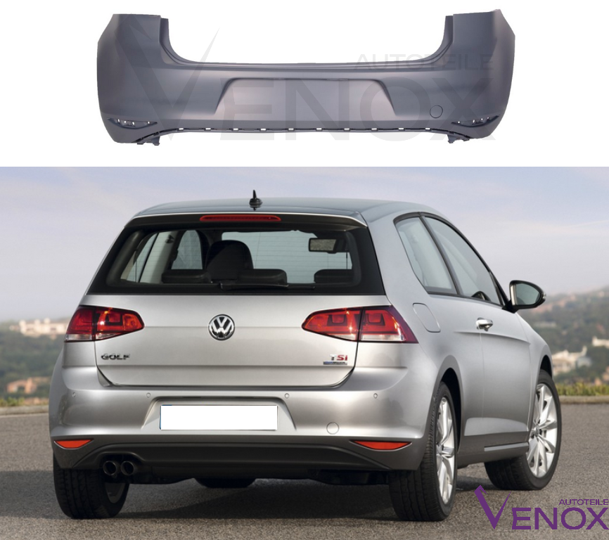 Voor VW Golf 7 VII achterbumper gespoten in de gewenste kleur 2012-2017 - Afbeelding 2