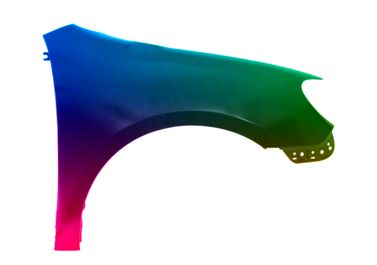 VW GOLF VI 2008-2016 RECHTER VOORSPATBORD GESPOTEN IN LA3X NIEUW - Afbeelding 2