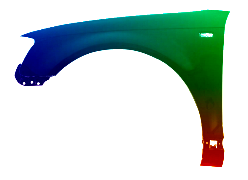 Voor AUDI A3 8P 2008-2012 Spatbord LINKS VOOR GELEVERD IN LY7J NIEUW - Afbeelding 2