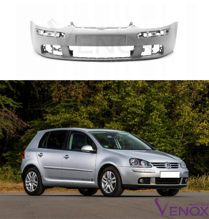 Voor VW Golf 5 V in de gewenste kleur gespoten voorbumper 2003-2009 - Afbeelding 2