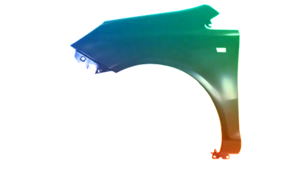 Voor Opel Corsa D 06-15 Spatbord LINKS VOOR GESPOTT IN Z22C NIEUW - Afbeelding 2