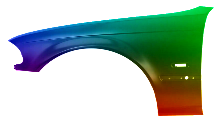 Voor BMW E46 98-01 Spatbord LINKS VOOR GESPOTT IN 263 DONKER BLAUW NIEUW - Afbeelding 2