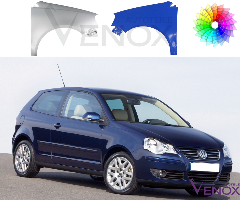 Voor VW POLO 9N 05-09 Spatbord voor rechts/links gespoten in de kleur van je keuze - Afbeelding 4