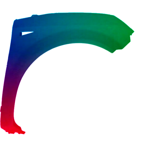 Spatbord Renault Scenic II rechts gespoten in gewenste kleur 2003-2009 NIEUW