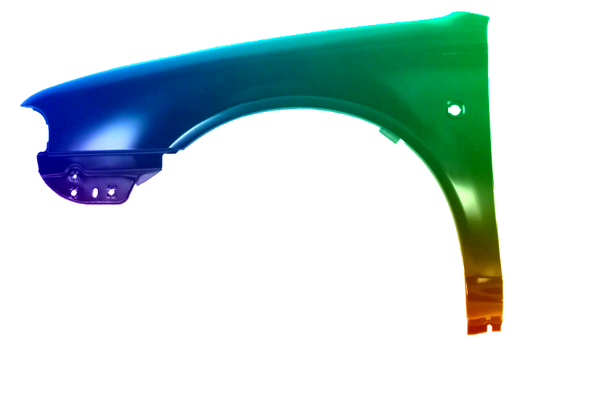 Voor Skoda Octavia 1U 97-10 Spatbord LINKS GESPOTTEN IN 9590 LF6S NIEUW - Afbeelding 2