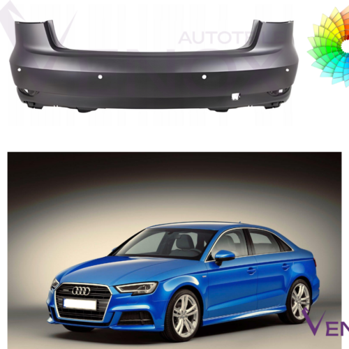 Voor Audi A3 8V 2016-2018 PDC Sedan Achterbumper gespoten in de gewenste kleur