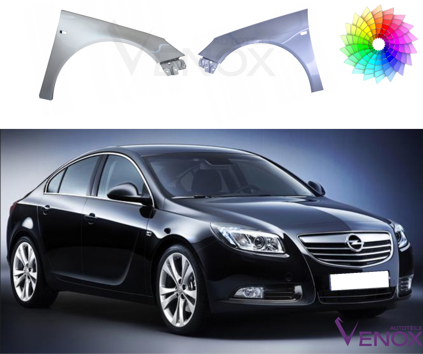 Voor Opel Insignia 08-17 FRONT RIGHT Spatbord GEPLAATST IN DE KLEUR VAN UW KEUZE - Afbeelding 2
