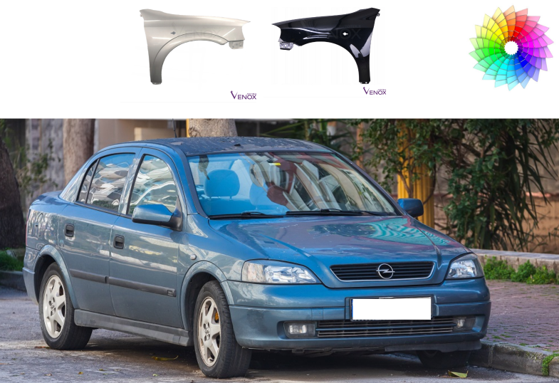 Voor Opel Astra G 99-05 FRONT RIGHT Spatbord GESPUITT IN KLEUR VAN UW KEUZE - Afbeelding 4