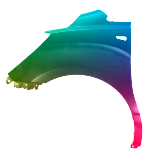 Spatbord rechts voor Hyundai H1 2008-2014 Gespoten in de gewenste kleur