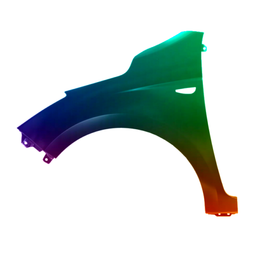Spatbord links voor Hyundai I20 2012-2014 Gespoten in gewenste kleur