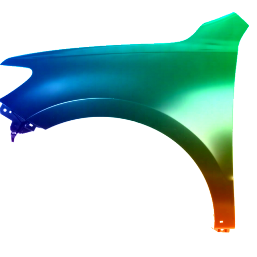 Spatbord links voor Hyundai Santa Fe (CM) 2009-2012 Gespoten in de gewenste kleur