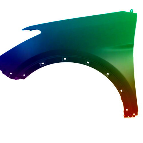 Spatbord links voor Hyundai Santa Fe (DM) 2012-2018 Gespoten in de gewenste kleur
