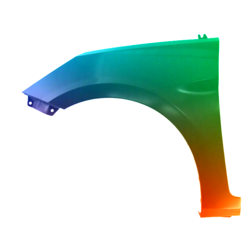 Spatbord links Voor Hyundai Solaris (RB) 2010-2017 Gespoten in gewenste kleur