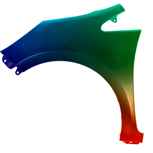 Spatbord links Voor Kia Rio (UB) 2011-2016 Gespoten in gewenste kleur
