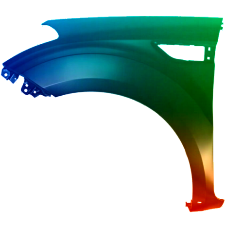 Spatbord links Voor Kia Soul (AM) 2008-2011 Gespoten in gewenste kleur