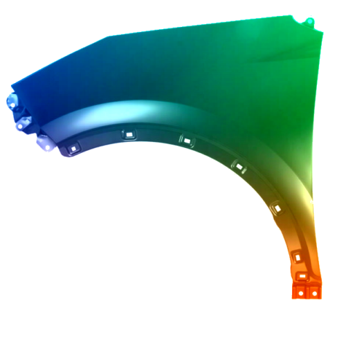 Spatbord links Voor Kia Sportage (QL) 2015-2021 Gespoten in gewenste kleur