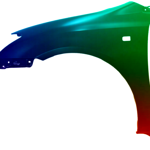Spatbord links Toyota Corolla (E12) 2002-2003 Gespoten in de gewenste kleur