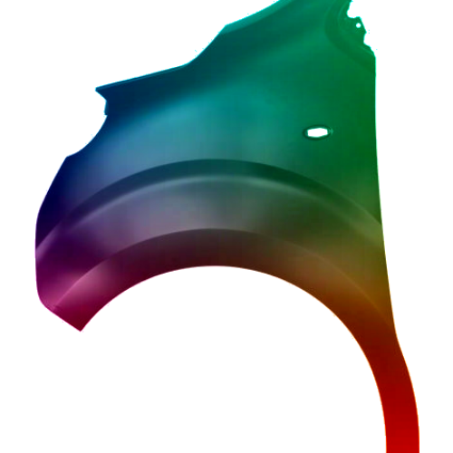 Spatbord links Toyota Proace uit 2016 Gespoten in de gewenste kleur