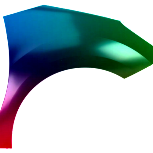 Spatbord rechts Citroen DS3 vanaf 2010 Gespoten in de gewenste kleur