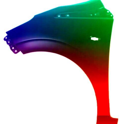 Spatbord links Peugeot 108 uit 2014 Gespoten in de gewenste kleur