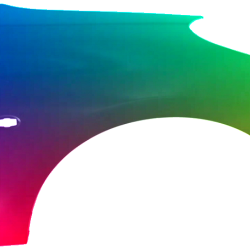 Spatbord rechts Peugeot 206+ (2_) vanaf 2009 Gespoten in de gewenste kleur