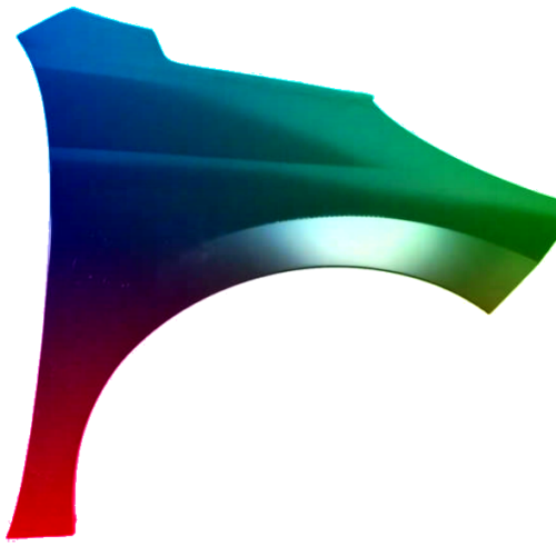 Spatbord rechts Peugeot 207 (W_) 2006-2013 Gespoten in de gewenste kleur
