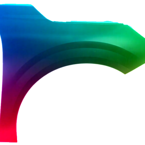 Spatbord rechts Peugeot 208 vanaf 2019 Gespoten in de gewenste kleur