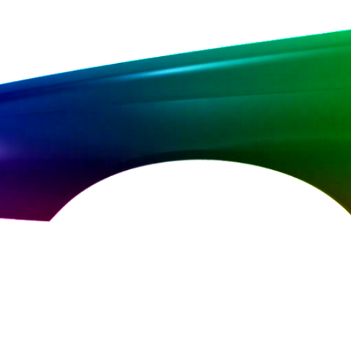 Spatbord links Peugeot 406 (8_) 1995-1999 Gespoten in de gewenste kleur