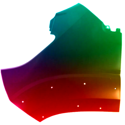 Spatbord links Peugeot Boxer vanaf 2014 Gespoten in de gewenste kleur