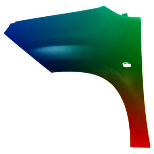 Spatbord links Peugeot Partner/Rifter vanaf 2018 Gespoten in de gewenste kleur