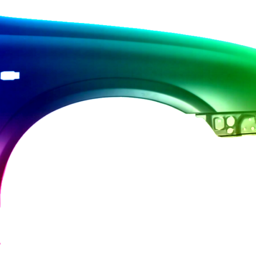 Spatbord rechts Nissan Almera (N16) 2000-2002 Gespoten in de gewenste kleur