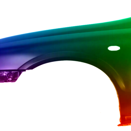 Spatbord links Nissan Almera (N16) 2003-2007 Gespoten in de gewenste kleur