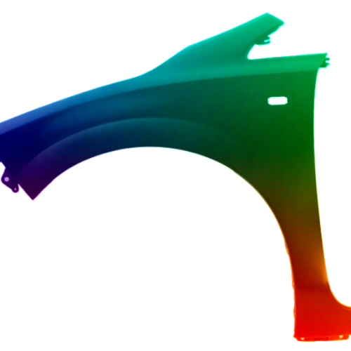 Spatbord links Nissan Leaf 2010-2018 Gespoten in de gewenste kleur