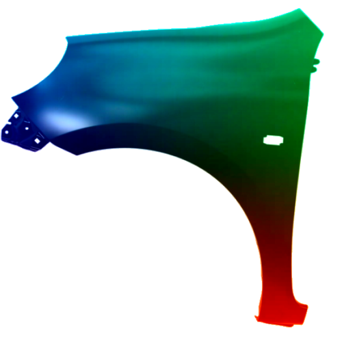 Spatbord links Nissan Micra (K13) 2010-2013 Gespoten in de gewenste kleur