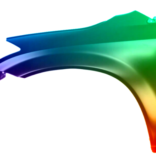 Spatbord links Nissan Murano (Z50) 2003-2007 Gespoten in de gewenste kleur