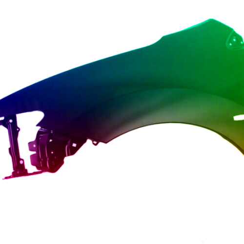 Spatbord links Nissan Murano (Z51) van 2007 Gespoten in de gewenste kleur