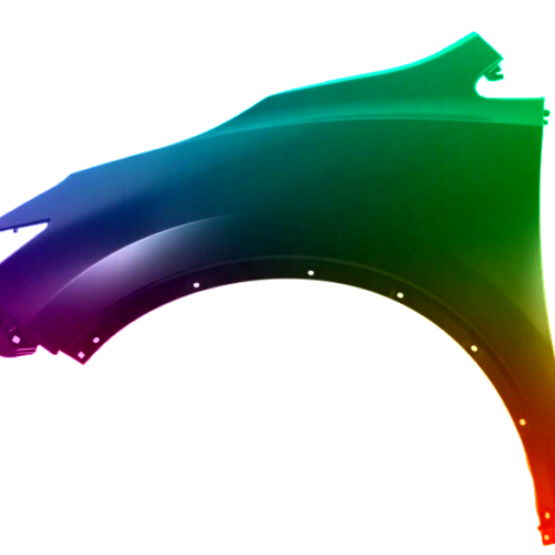 Spatbord links Nissan Murano (Z52) van 2014 Gespoten in de gewenste kleur