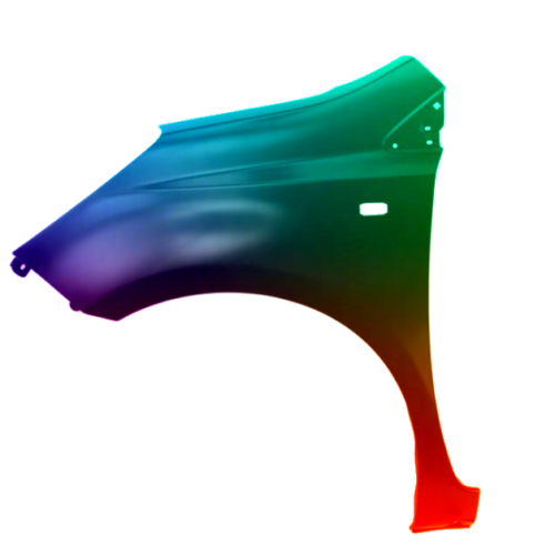 Spatbord links Nissan Note (E11) 2006-2009 Gespoten in de gewenste kleur