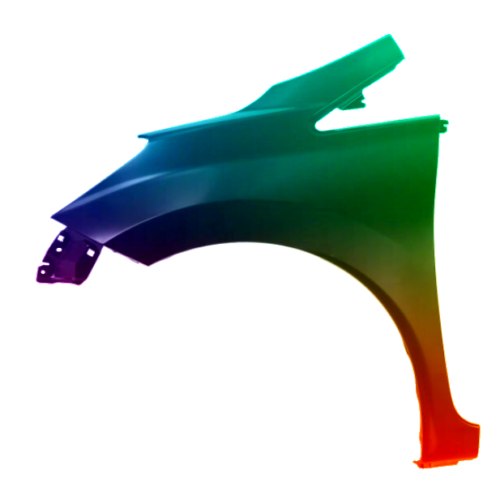 Spatbord links Nissan Note (E12) vanaf 2013 Gespoten in de gewenste kleur