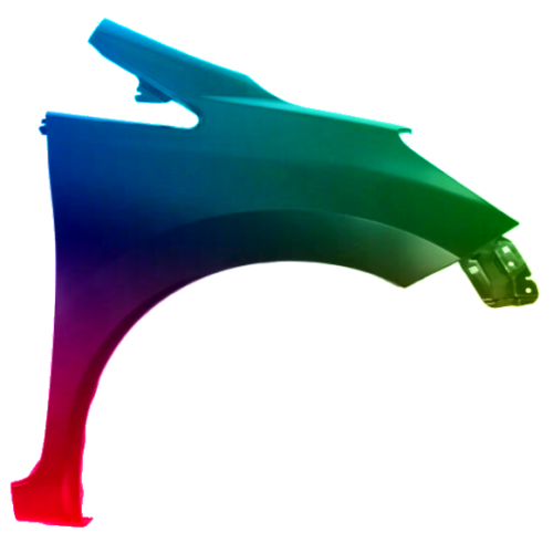Spatbord rechts Nissan Note (E12) vanaf 2013 Gespoten in de gewenste kleur