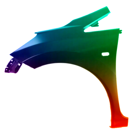Spatbord links Nissan Note (E12) vanaf 2013 Gespoten in de gewenste kleur