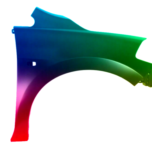 Spatbord rechts Nissan Tiida (C11X/SC11X) vanaf 2007 Gespoten in de gewenste kleur