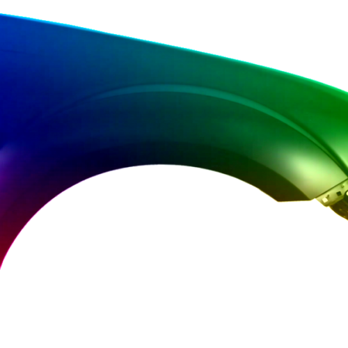 Spatbord rechts Mitsubishi Outlander (CW0) 2009-2012 Gespoten in de gewenste kleur