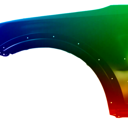 Spatbord links Mitsubishi Pajero (V80/V90) vanaf 2006 Gespoten in de gewenste kleur