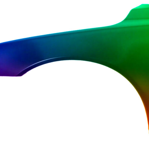 Spatbord links Volvo S80 (AS) 2006-2013 Gespoten in de gewenste kleur