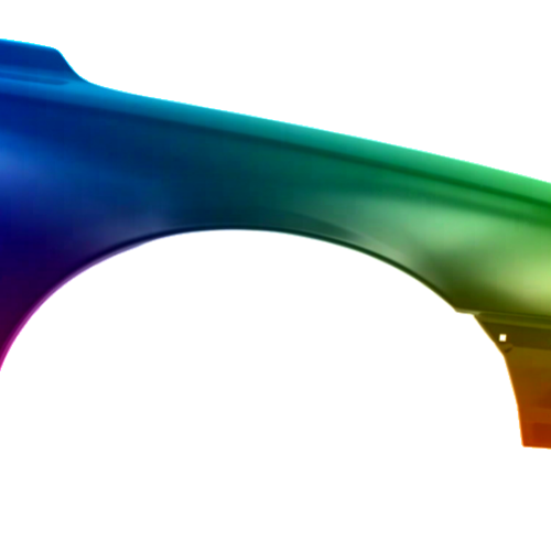 Spatbord rechts Volvo V70 (P80) 2004-2007 Gespoten in de gewenste kleur