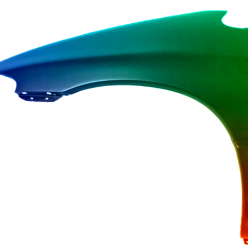 Spatbord links Chrysler Voyager (GS/NS) 1996-1999 Gespoten in de gewenste kleur